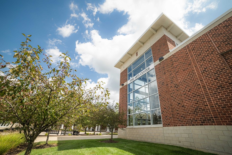 Fine Arts Entrance at High School